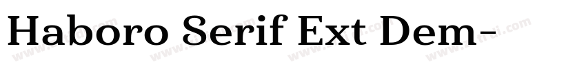 Haboro Serif Ext Dem字体转换